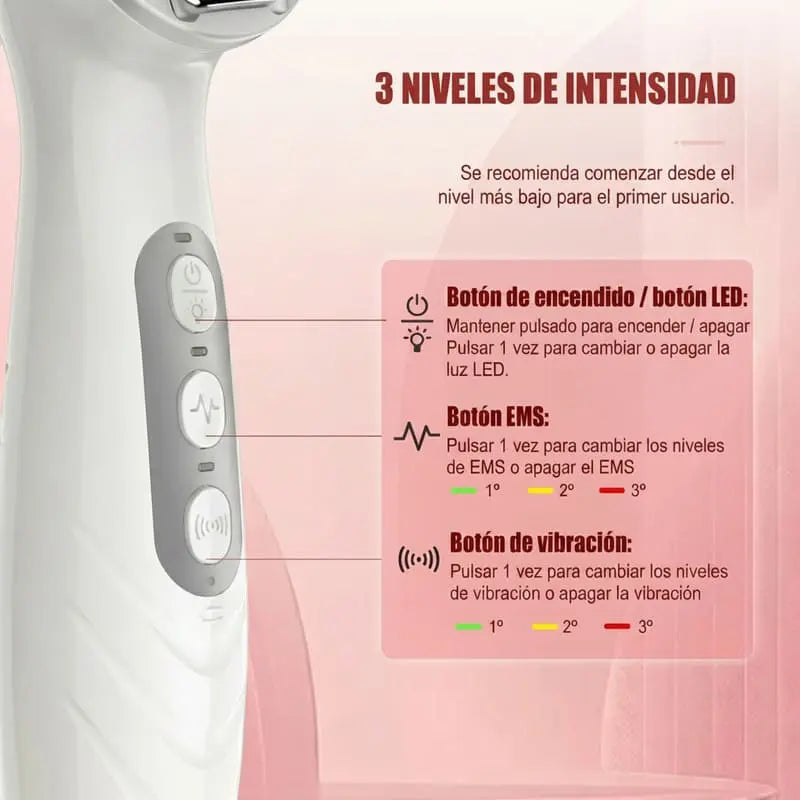 Aplicador y intensificador capilar VIVRUSH V1 con LED, EMS y masajeador para serums y tónicos capilares.
