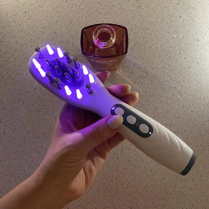 VIVRUSH FIX™ – Cepillo Inteligente Anticaída 3-en-1 (Fototerapia, EMS y Sérum)